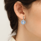 Boucles d'oreilles Oliveraie, Finition argentée, Hibiscus / Mistral image number 3